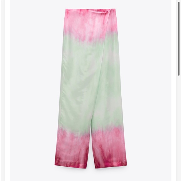 Zara | Pants &amp; Jumpsuits | Nwt Zara Tie Dye Wrap Pants | Poshmark